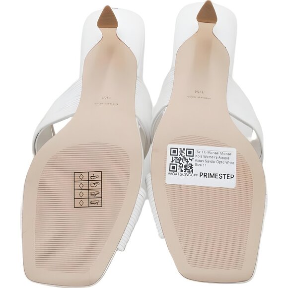 Michael Michael Kors Alessia Kitten Heel Sandals Optic White Women US 11 - Picture 6 of 6